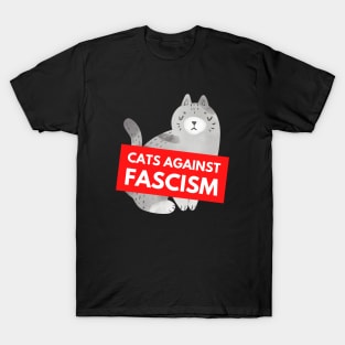 Cats Against Fascism (Charcoal) T-Shirt